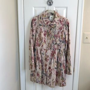 Anthropologie Elevenses Blurred Fresco Pea Coat- 2